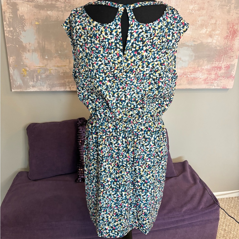 BCBGeneration Blue and White‎ Halter Mini Dress Size Large - Picture 5 of 11